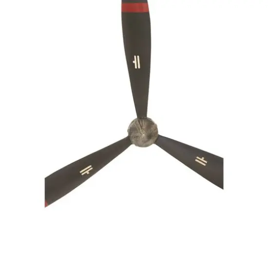 25" Black & Red Metal Industrial Propellor Wall D&eacute;cor {4}