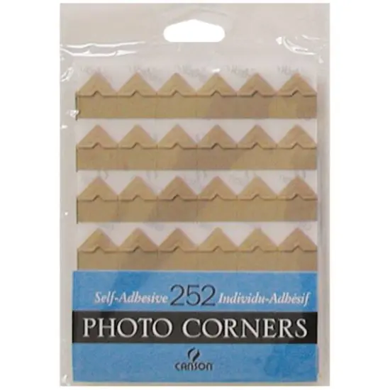 Canson&reg; Self-Adhesive Photo Corners, 252ct. Kraft {1}