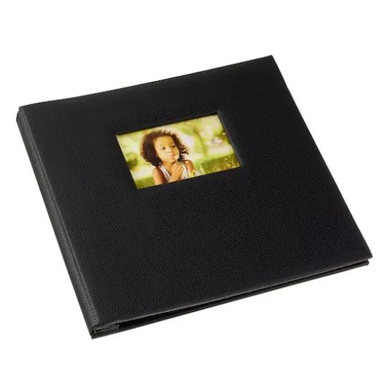 Black Faux Leather Scrapbook by Recollections&reg; {1}