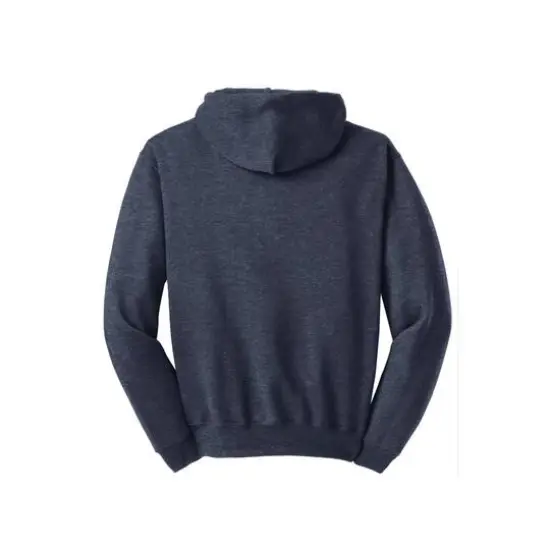 JERZEES® NuBlend Pullover Hooded Heathered Sweatshirt Vintage Heather Navy {5}