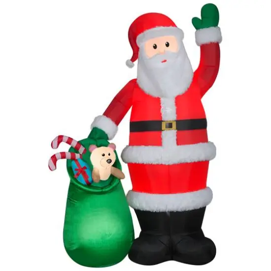 9ft. Airblown&reg; Inflatable Christmas Luxe Santa with Toy Bag {1}