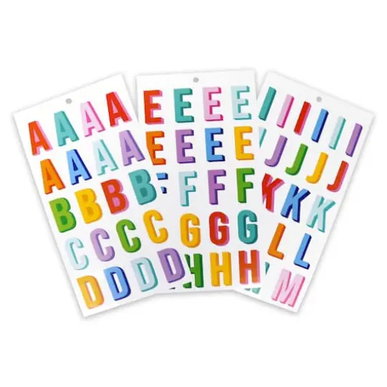 Multicolor Vinyl Alphabet Sticker Sheets by Recollections&trade; {1}