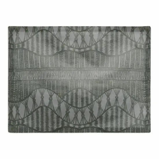 Lace Pattern Cotton Twill Placemat Charcoal {1}