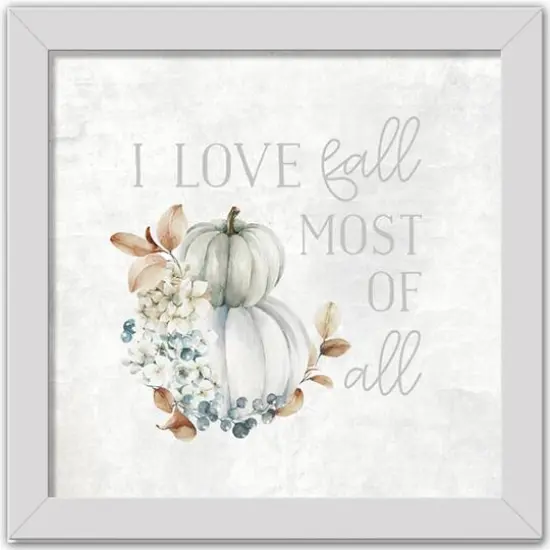 I Love Fall Print in White Frame {1}