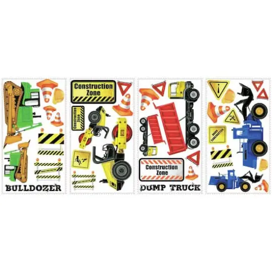 RoomMates Construction Trucks Peel & Stick Wall Decals {1}