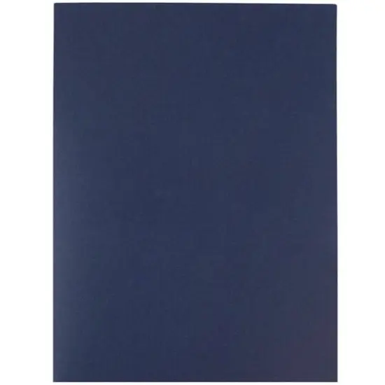 JAM Paper 2-Pocket Textured Linen Business Folders, 6ct. Navy Blue {7}