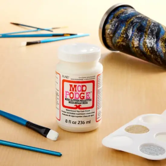 Mod Podge&reg; Mega Glitter Waterbased Top Coat Finish, Hologram {4}