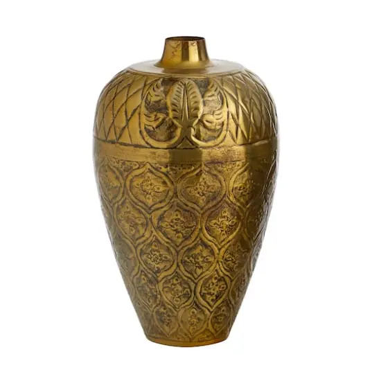 15" Gold Antique Urn {1}
