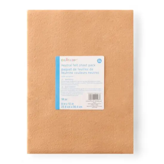 9" x 12" Neutral Felt Sheets by Creatology&trade;, 18ct. {5}