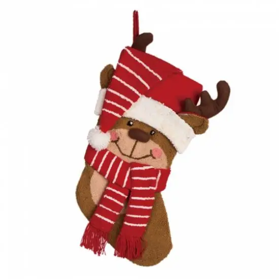 Glitzhome&reg; 19" Reindeer Stockings, 2ct. {4}
