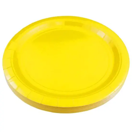 JAM Paper 9" Paper Party Plates, 50ct. Yellow {3}