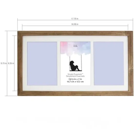Simply Essentials&trade;3 Opening 5" x 7" Natural Collage Frame by Studio D&eacute;cor&reg; {4}