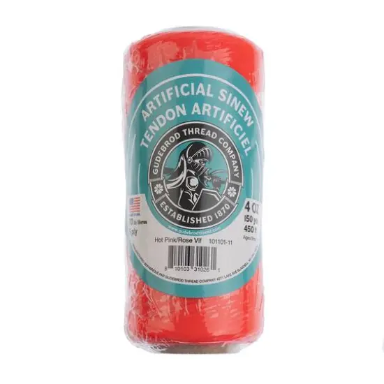 Gudebrod Artificial Sinew, 150yd. Hot Pink {1}