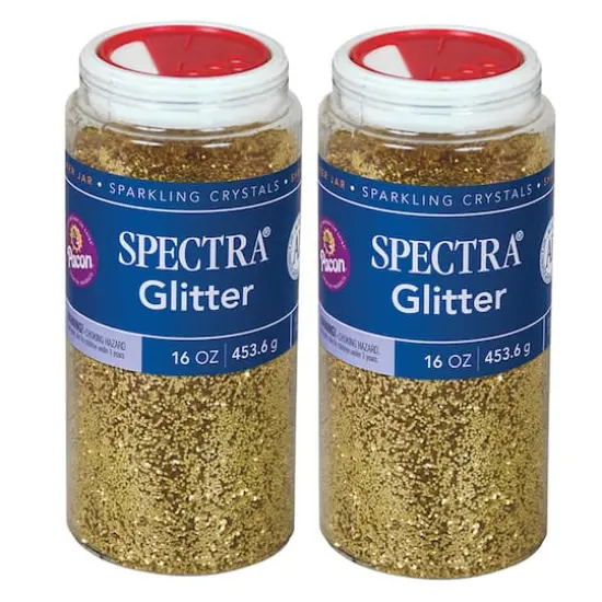 Pacon&reg; Spectra&reg; Glitter Sparkling Crystals, 2ct. Gold {1}