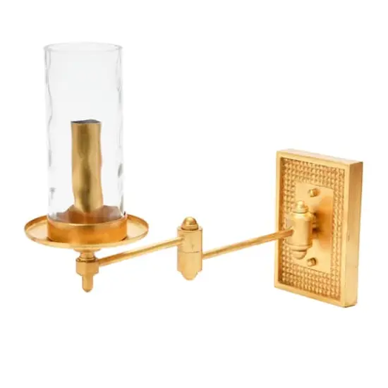 Hello Honey&reg; 18" Gold Metal & Glass Wall Sconce {1}