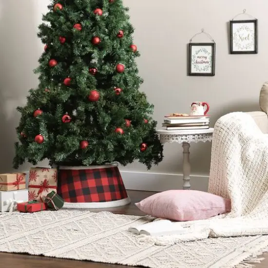 DII&reg; Red & Black Buffalo Check Holiday Tree Collar {8}