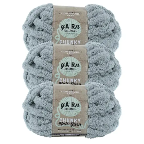 3 Pack Lion Brand&reg; Yarn Workshop Chunky Knit Yarn Eucalyptus {1}