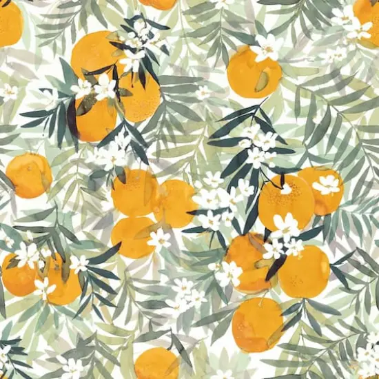 RoomMates Orange Blossom Peel & Stick Wallpaper Orange/Yellow {1}