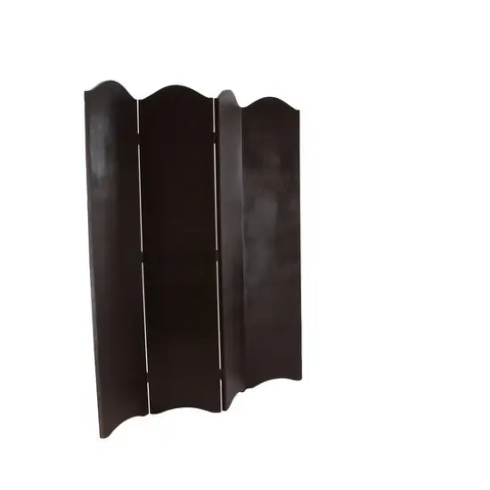 Dark Brown Wood Traditional Room Divider Screen, 71" x 64" x 1" {4}