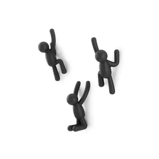 Buddy Wall Hooks, 3ct. Black {1}