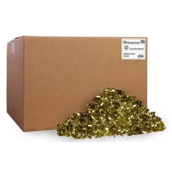 PA Essentials Crinkle Shred Box, 10lb. Metallic Gold {1}