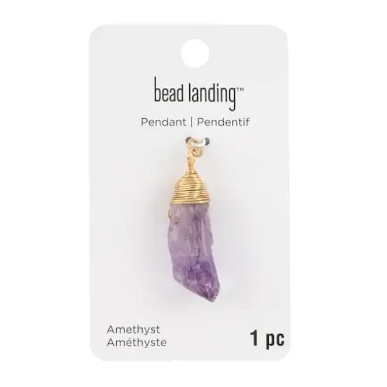 Wire-Wrapped Purple Amethyst Chunk Pendant by Bead Landing&trade; {4}