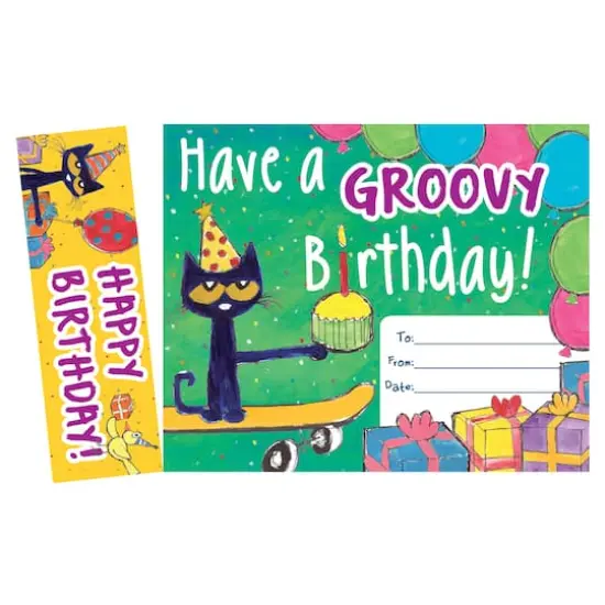 Edupress&reg; Pete the Cat Groovy Birthday Bookmark Awards, 3 Packs of 30 {3}