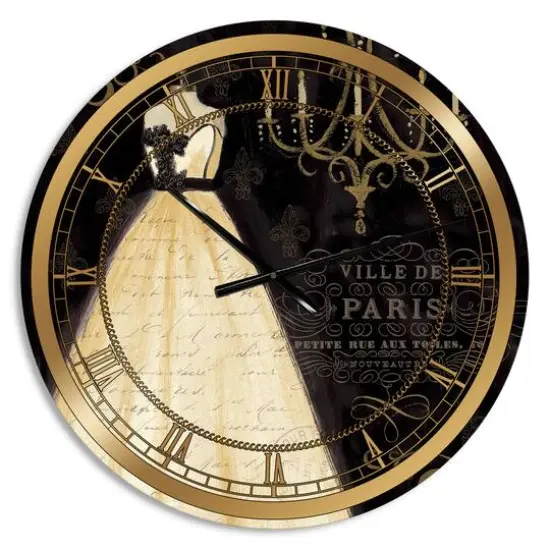 Designart 'French Chandeliers Couture Iii Glam Wall Clock {1}