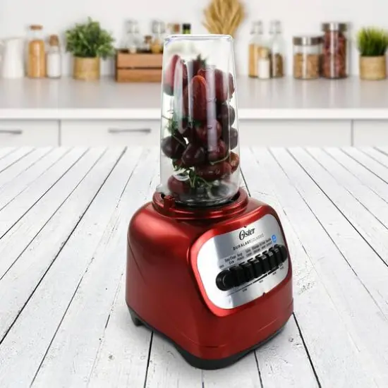 Oster Red Classic Series 2-in-1 6-Cup Blender with Smoothie Cup {8}