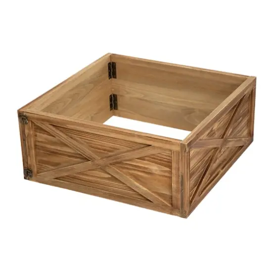 Glitzhome&reg; 26" Natural Wooden Tree Collar {1}