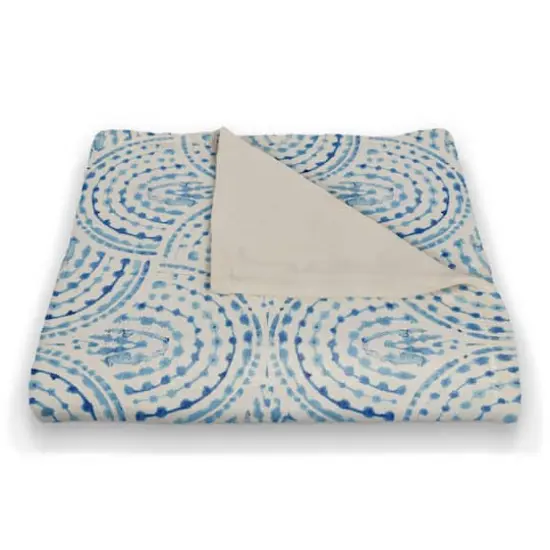 Watercolor Arcs Coral Fleece Blanket {3}