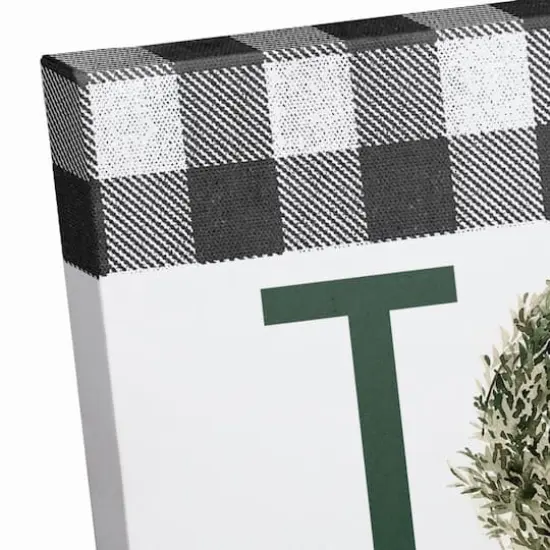 Green Joy Wreath 11x14 Canvas Wall Art {4}