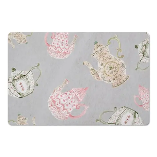 Tea Pot Pattern Floor Mat {1}