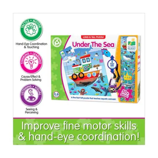 Long & Tall Puzzle - Under The Sea: 50+ Pcs {8}