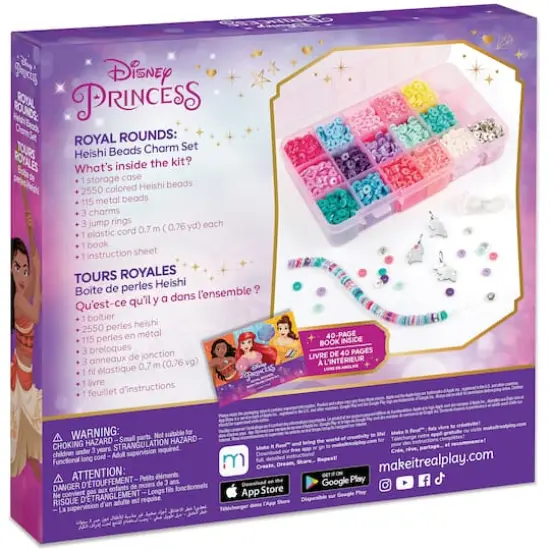 Make It Real Disney Princess Royal Rounds Heishi Beads Bracelet Activity Kit {3}