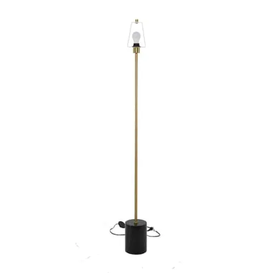 Black Metal Contemporary Floor Lamp, 14" x 14" x 62" {4}