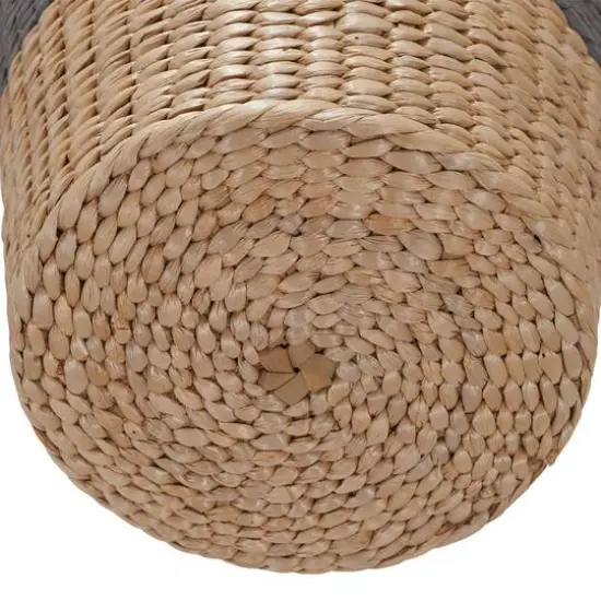 Household Essentials Woven Cattail Waste Basket Gray {8}
