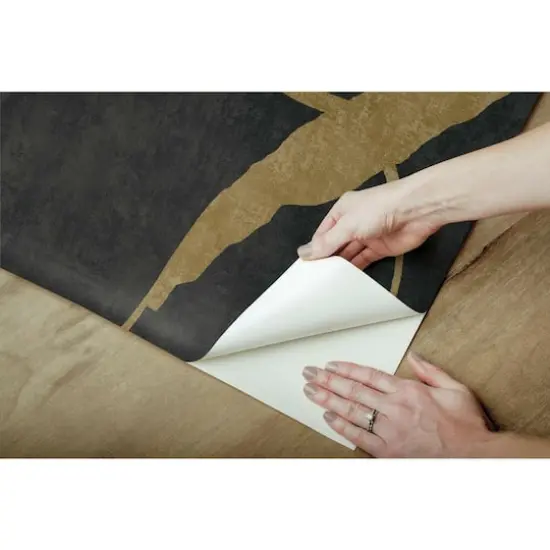 Roommates Ivory Coast Mural Peel & Stick Wallpaper Black/Yellow {7}