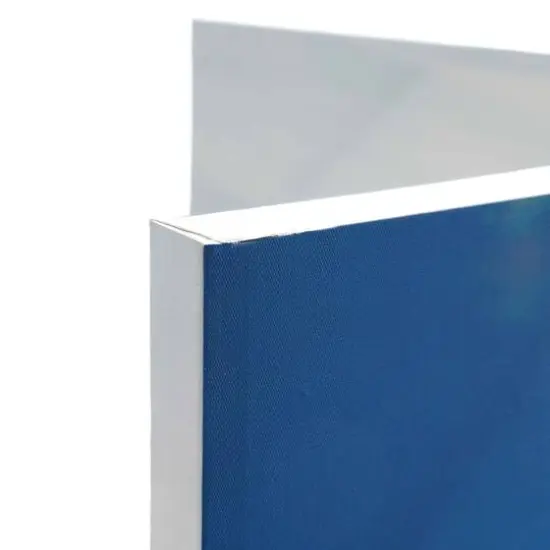 American Art Decor&trade; 6ft. Double-Sided 4-Panel Baltic Sea Beach Sunrise Portable Canvas Privacy Screen {4}