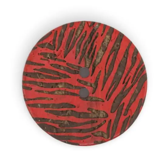 Dritz&reg; 30mm Sustainable Coconut Round Button, 3ct. Red {5}
