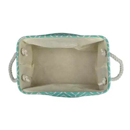 DII&reg; Medium Stained Glass Print Rectangular Bin Aqua {7}