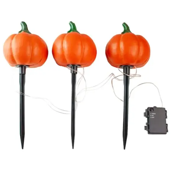 Lighted Jack-o-Lantern Halloween Pathway Markers Set, 3ct. {4}