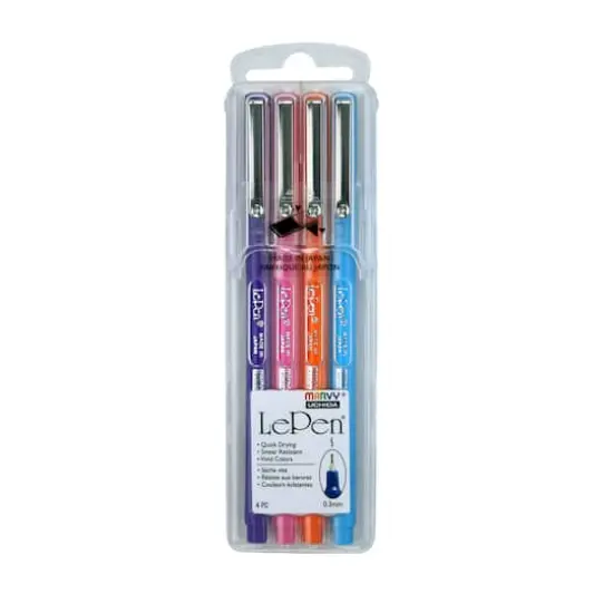 Marvy&reg; Uchida LePen&reg; Extra Fine 4 Brilliant Pen Set {4}