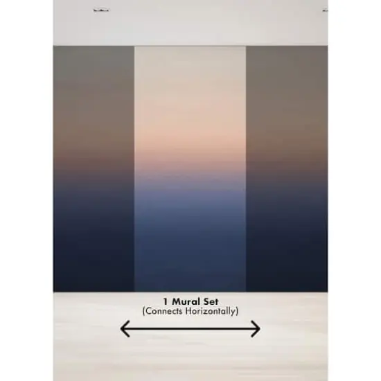 Katie Hunt Orange & Blue Ombre Sunrise Wall Mural {4}