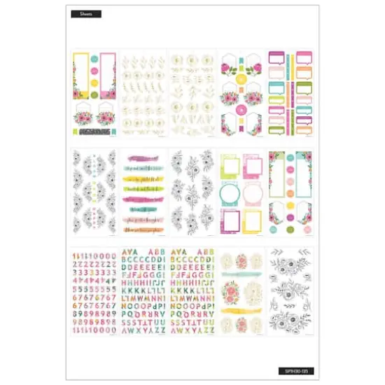 The Happy Planner&reg; Colorful Florals Value Pack Stickers {4}