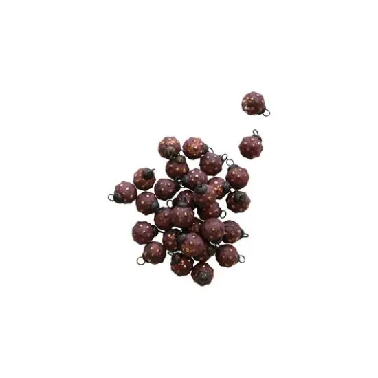 Hello Honey® 1" Distressed Burgundy & Gold Embossed Glass Ball Ornaments, 30ct. {1}