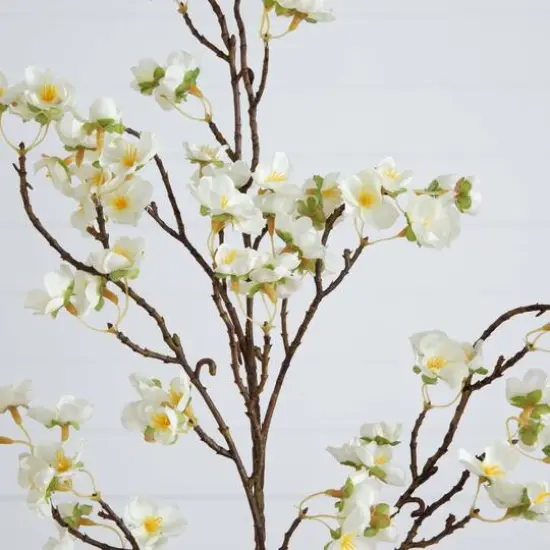 41" White Cherry Blossom Flower Stems, 3ct. {6}