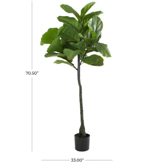 6ft. Potted Green Fiddle Leaf Artificial Tree {6}
