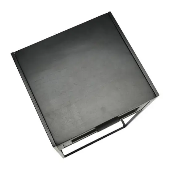 Hello Honey&reg; 22" Black Cane & Mango Wood End Table {9}