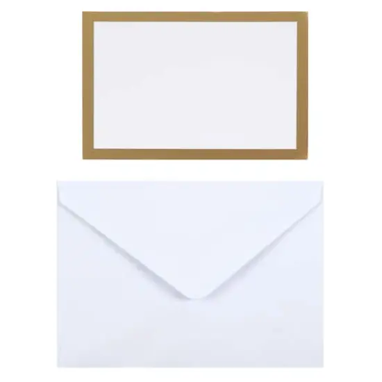 Flat Cards & Envelopes by Recollections&trade;, 3.5" x 4.87" Gold {3}